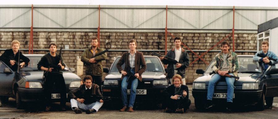Members of the top secret British Army Force Research Unit in the 1980s
