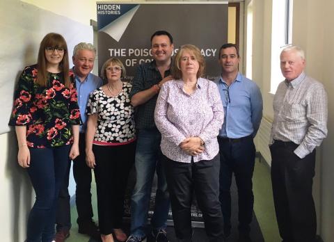 Sara, Paul, Margaret, Micheál, Anne, Alan and our former Chair Tony Brown @ West Belfast Féile 2017